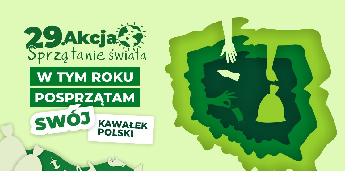 Uczniowie sprzątają śmieci